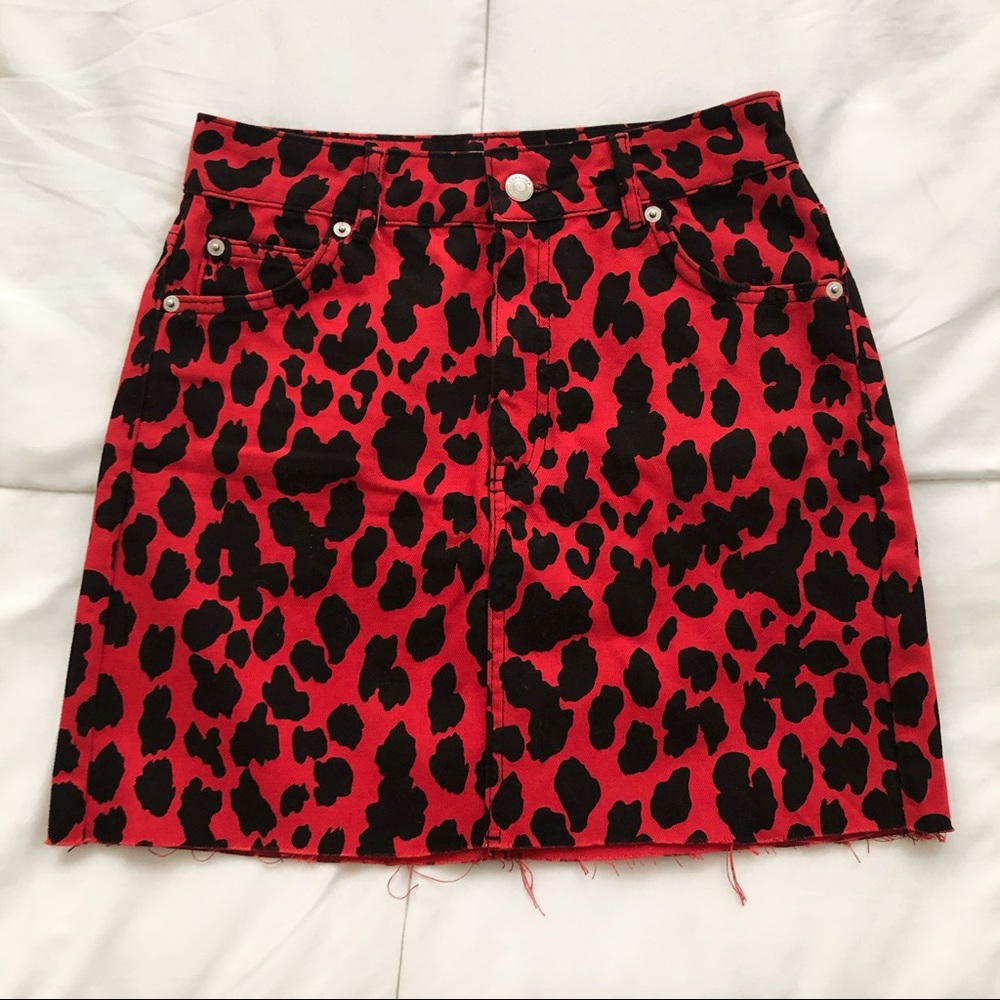 Topshop denim skirt